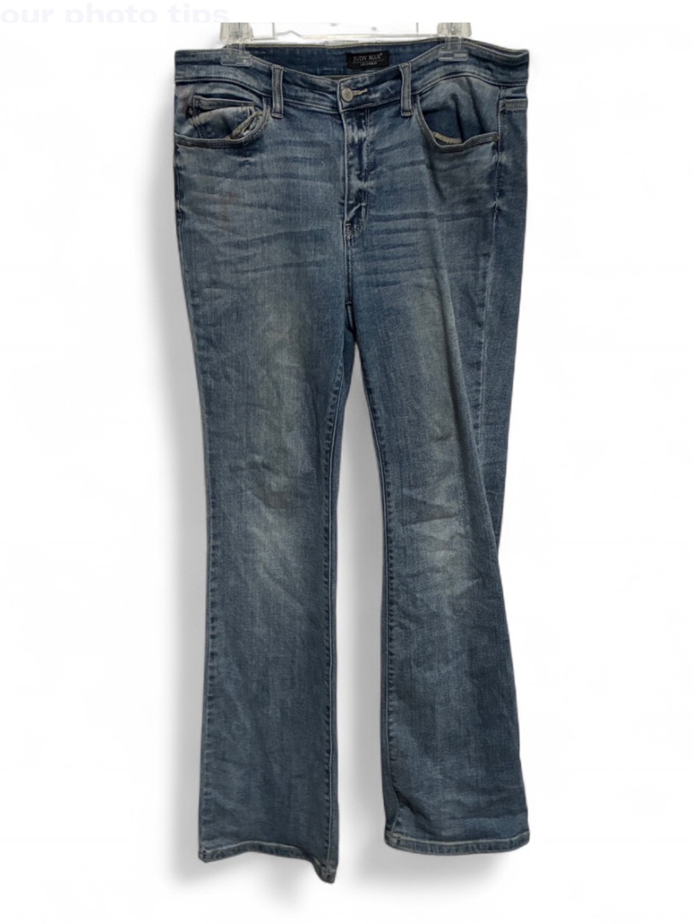 Judy Blue Mid Rise Blue Bootcut Jeans - Picture 1 of 9